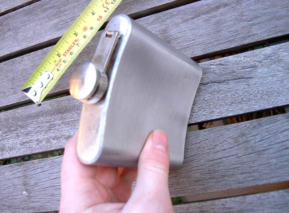 STAINLESS STEEL HIP FLASK SMALL 6OZ