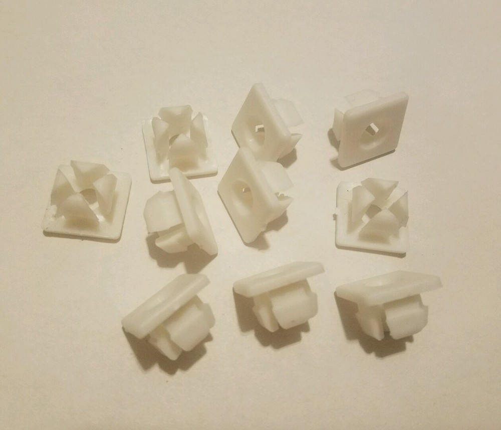 10 Universal License Plate Tag Mounting Hardware Plastic Insert Nut Clip Bumper