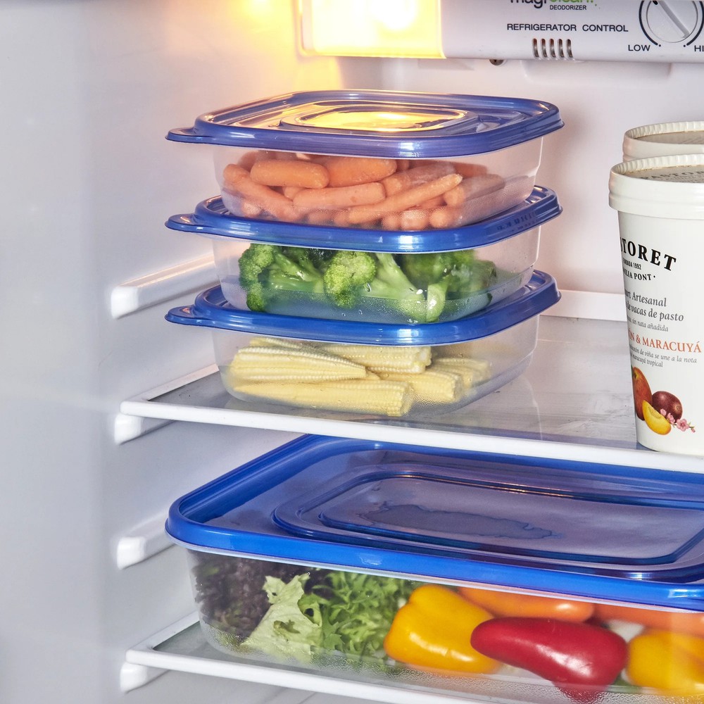 3 Pack 4 Piece 38 Cup Square Food Containers