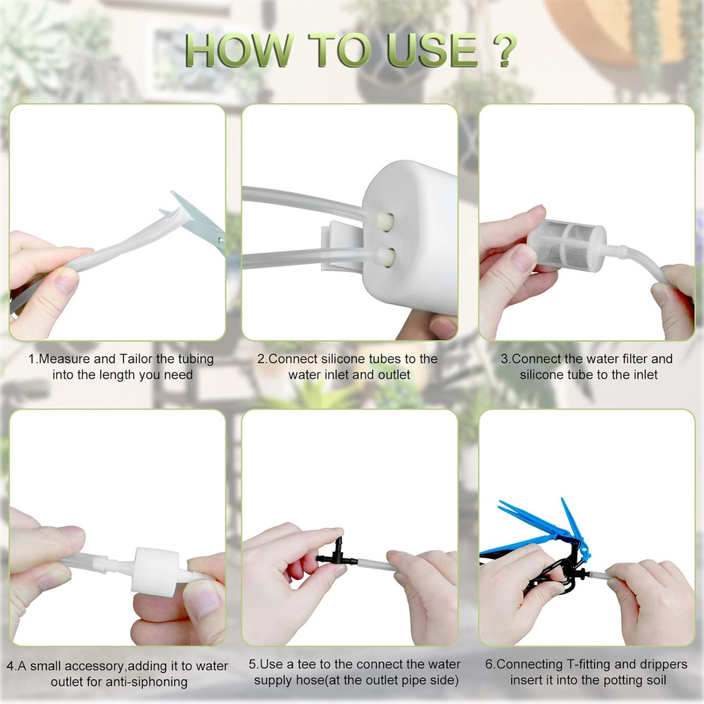 Automatic Plant Waterer Self Watering System - Drip Irrigation Kit with Programm