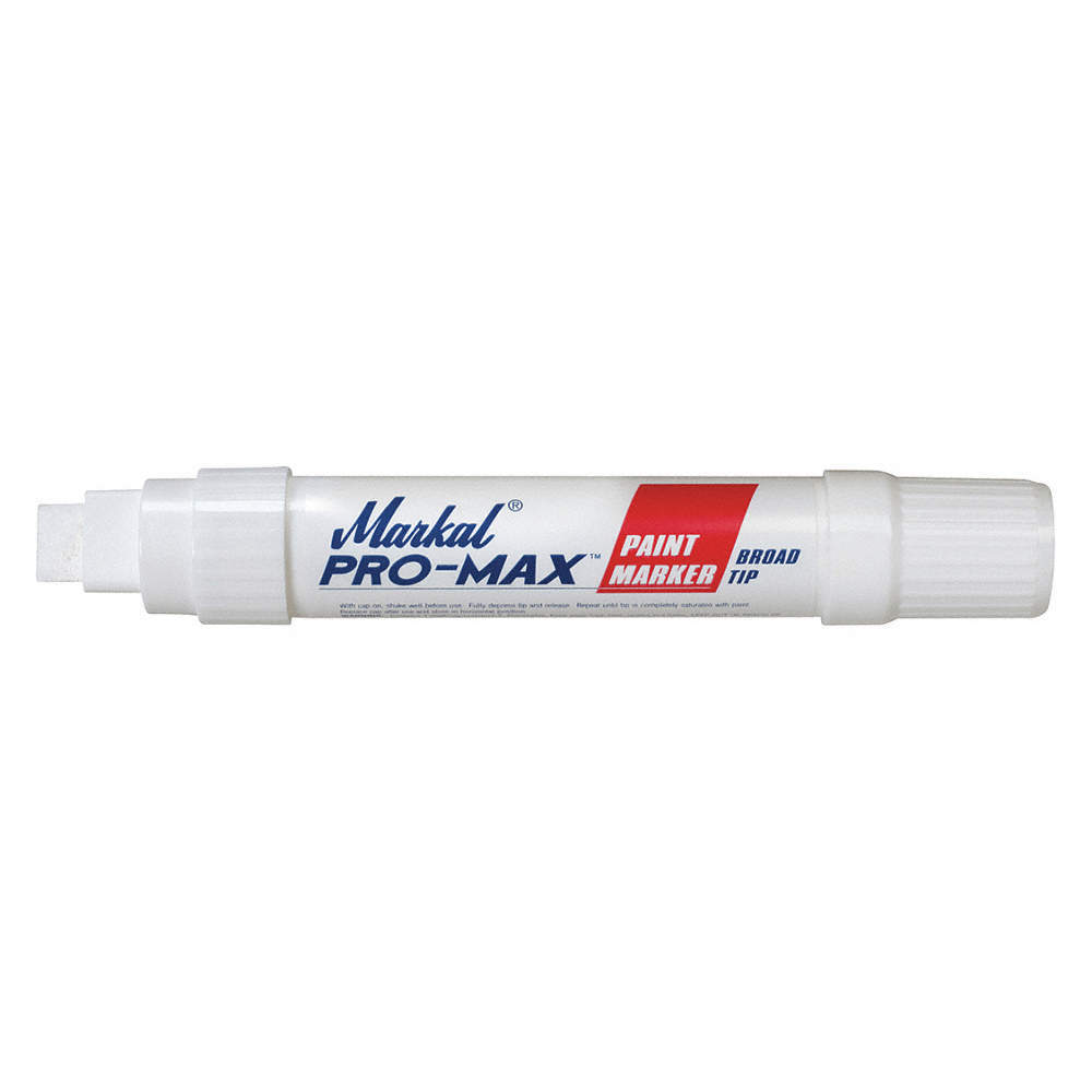 MARKAL 90900 Paint Marker, Permanent, White 1XEE8
