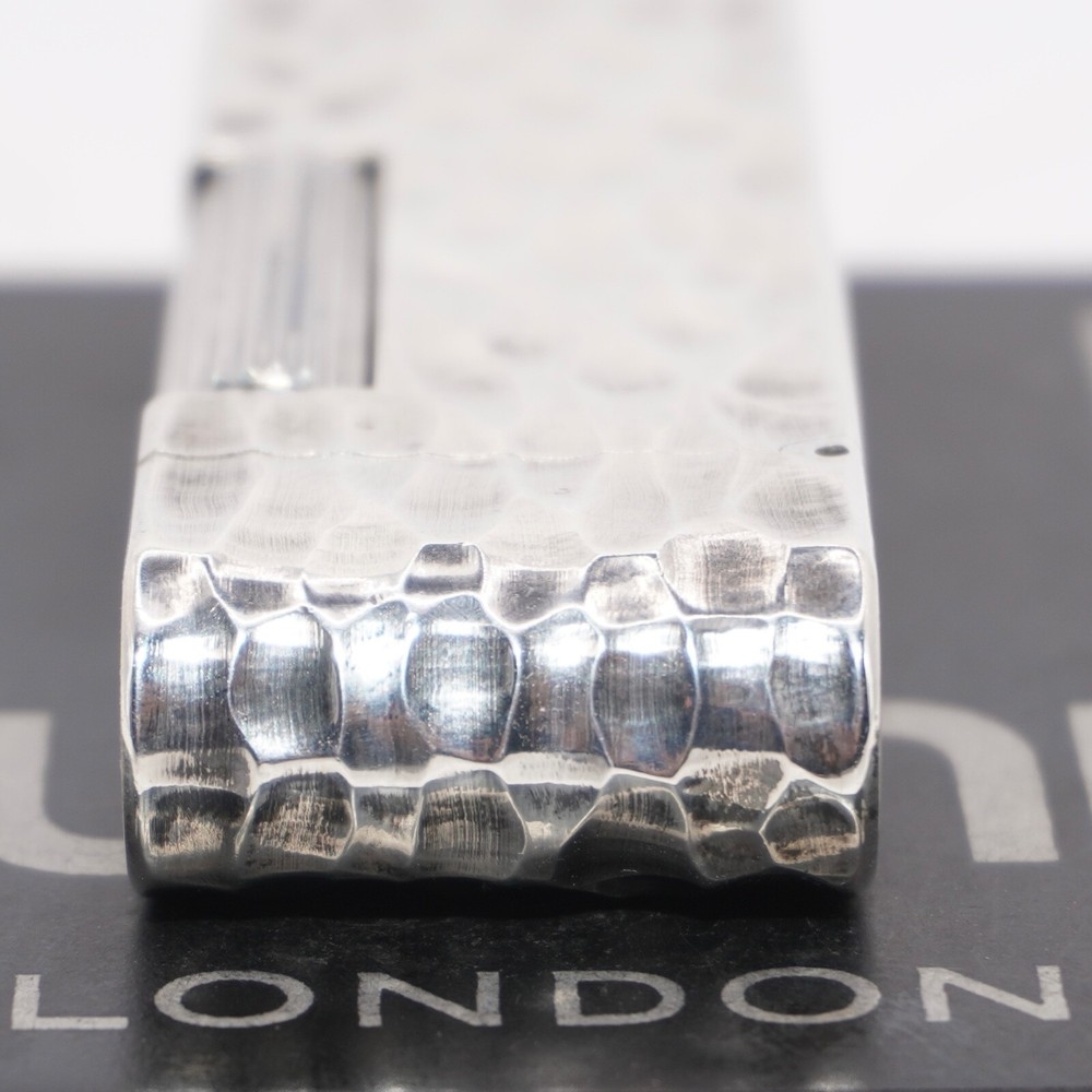Dunhill Rollagas Lacquer Dome Lighter Silver plated with Black Lacquer_Working