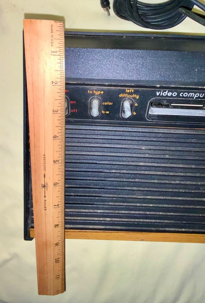 Atari 2600 Video Computer System Console CX-2600A w Documents-Tested-See Descrip
