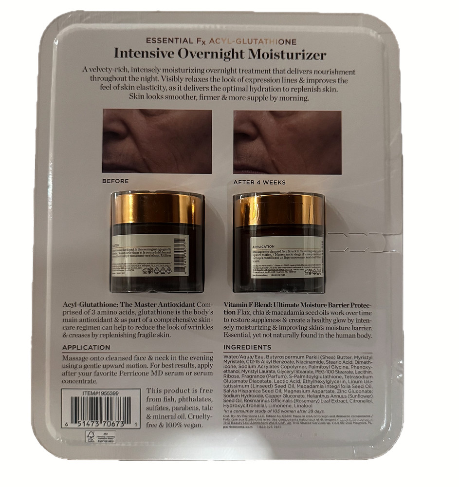 2 PACK PERRICONE MD INTENSIVE OVERNIGHT MOISTURIZER 2 X 59ml/ 2oz Ea