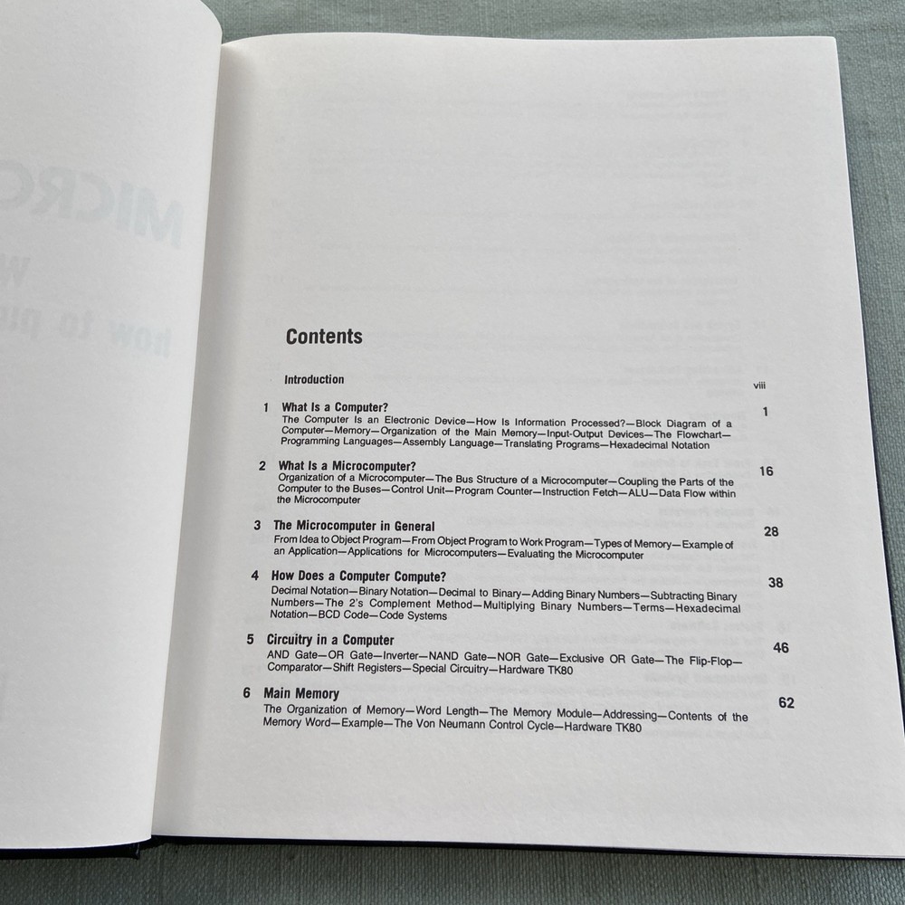 Microcomputers AJ Dirksen Tab Vintage Computer Book 1st Printing Intel HC 1982