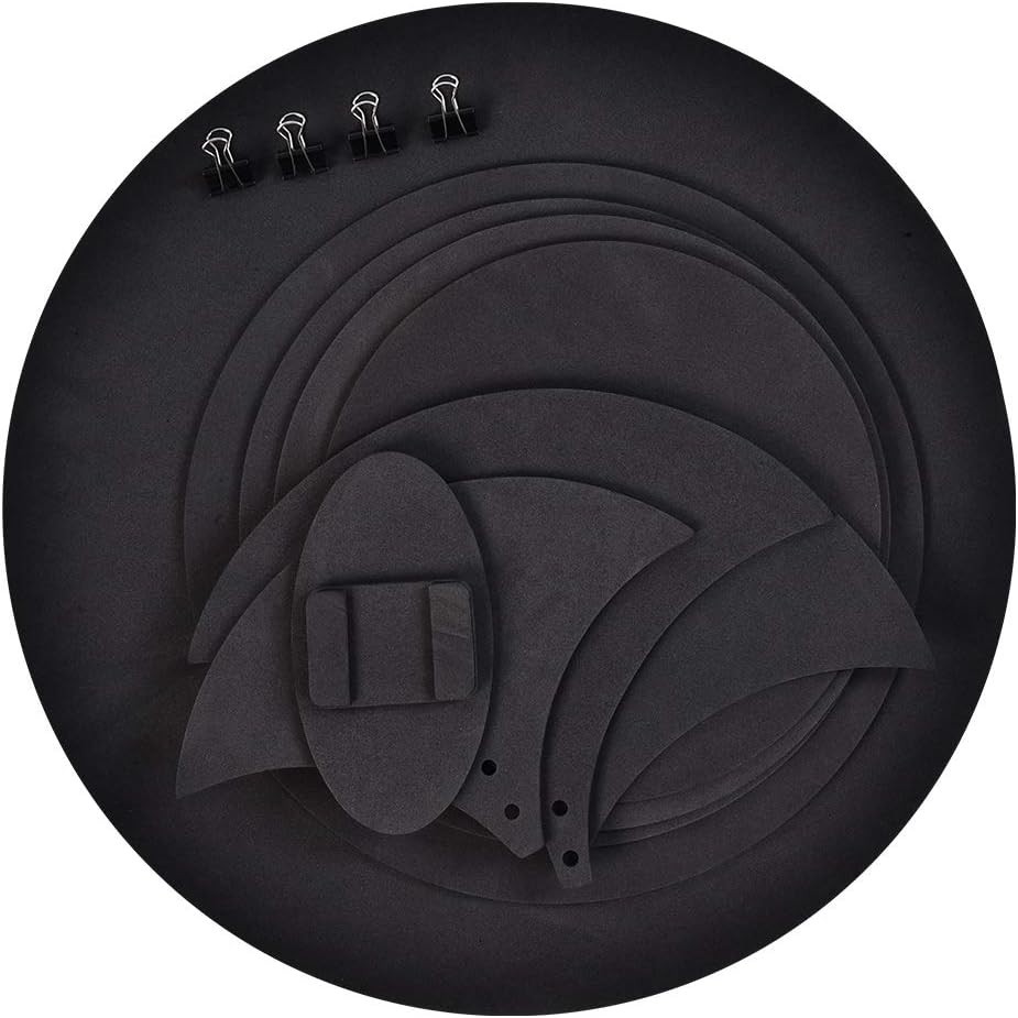 EBTOOLS Drum Practice Pad Set (10pcs) – Drum Mutes / Silencer Pads