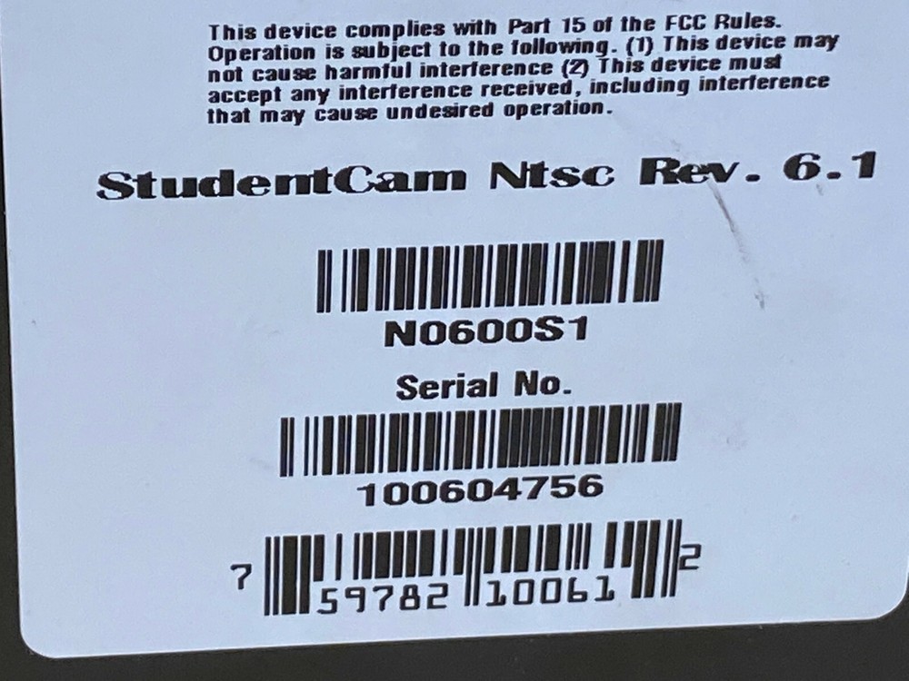 VideoLabs StudentCam N0600S1 Digital Presentation Webcam