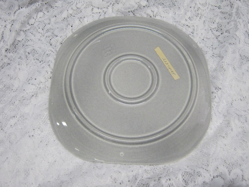 Russel Wright Mid Century Large Platter Unusual Shape Grey-White