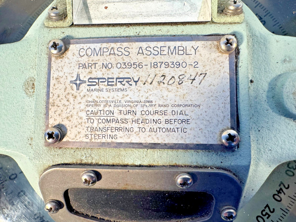 Ritchie "Sperry" Compass Assembly, Vintage Binnacle Mount 7-1/2" Card