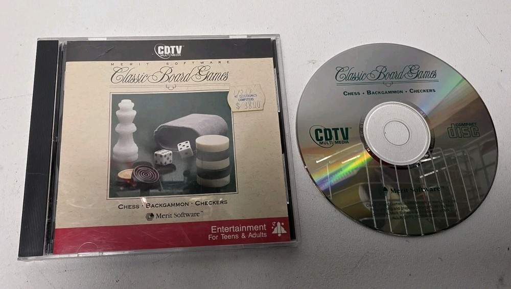 CDTV Commodore Classic Board Games Merit Software Mint Disc
