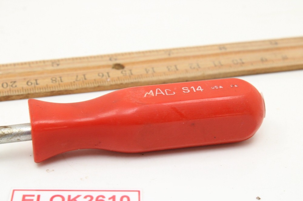Mac Tools S14A 3-1/2" Brake Spring Retainer Tool Red Hard Handle USA