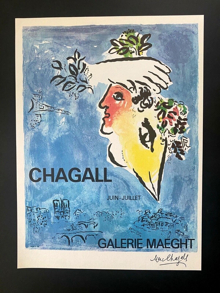 MARC CHAGALL + 1966 BEAUTIFUL SIGNED PRINT + BID NOW!!