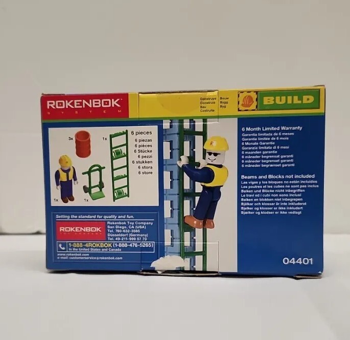 Vintage 1998 Rokenbok System Construction Worker 04401 - Complete with Box