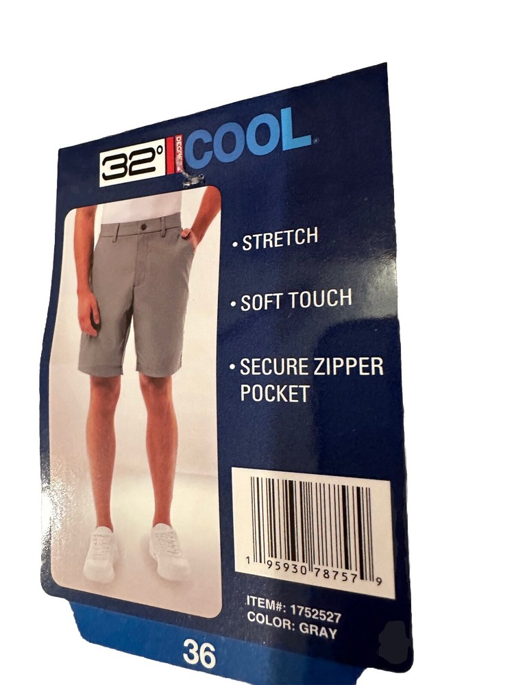 32 Degrees Men's Twill Tech Performance Stretch Soft Touch Short