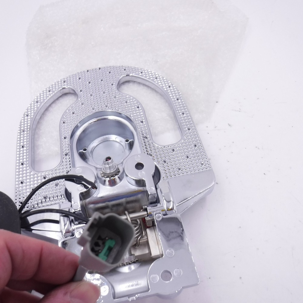 SEE DESC E-One Folding Step With 2 LED Lights Chrome