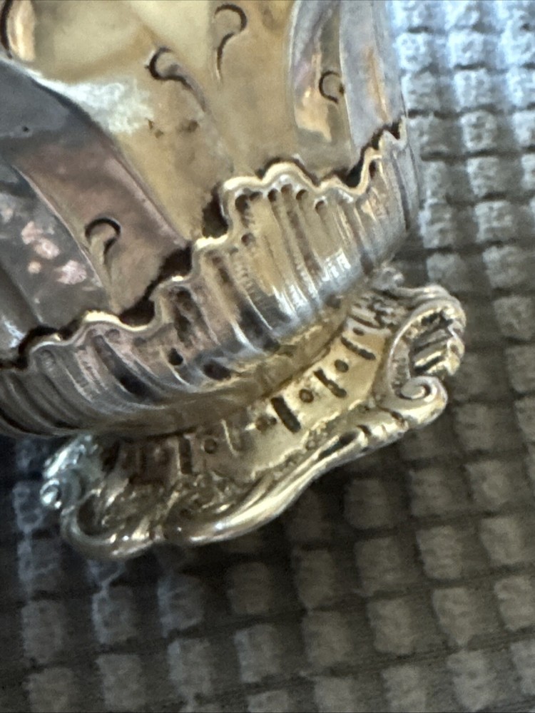 Antique Coin Silver Small Basket-Hallmarks-Not British