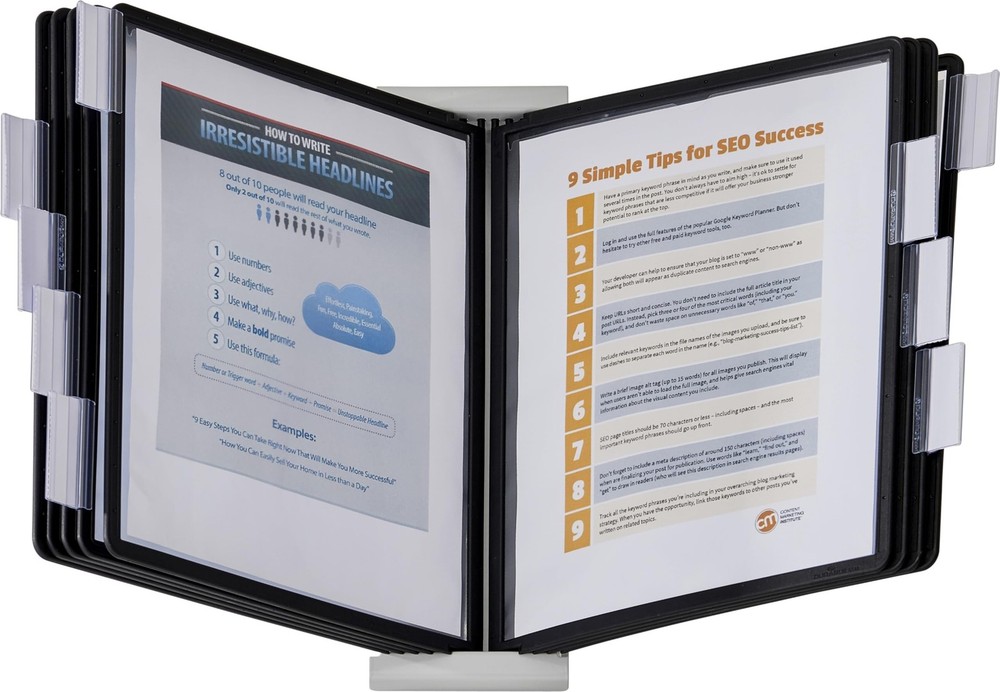 Durable Instaview20 Pocket Expandable Desktop Reference System - Letter Size ...