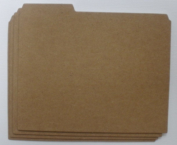 {3}  FILE FOLDER -  Bare Unfinished Chipboard Die Cuts