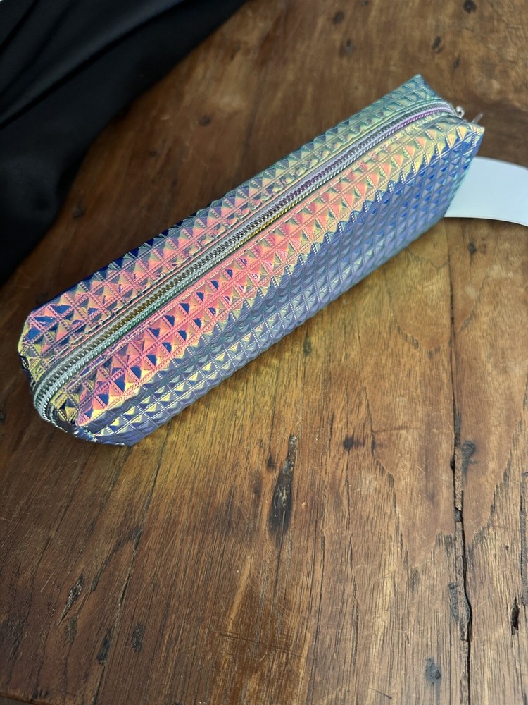 Iridescent Embossed Pencil Pouch