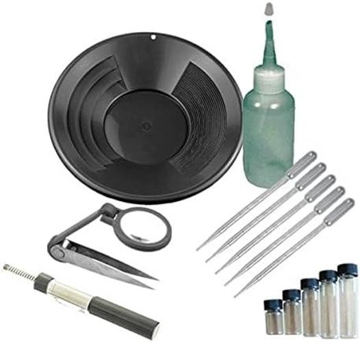 Sluice Monkey 12" Black Gold Pan Panning Kit