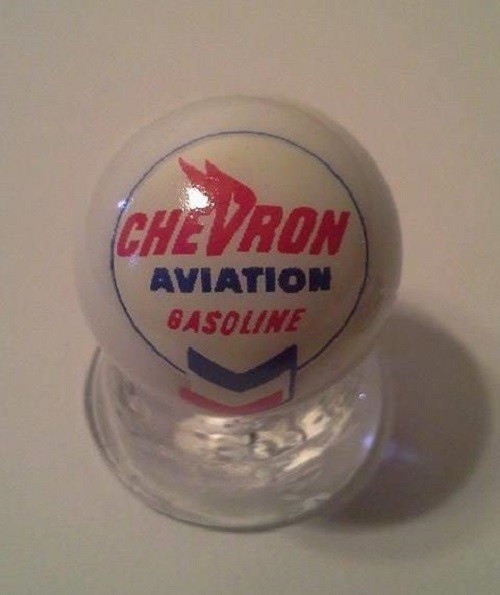 Chevron Aviation Glass 1" Logo Marble