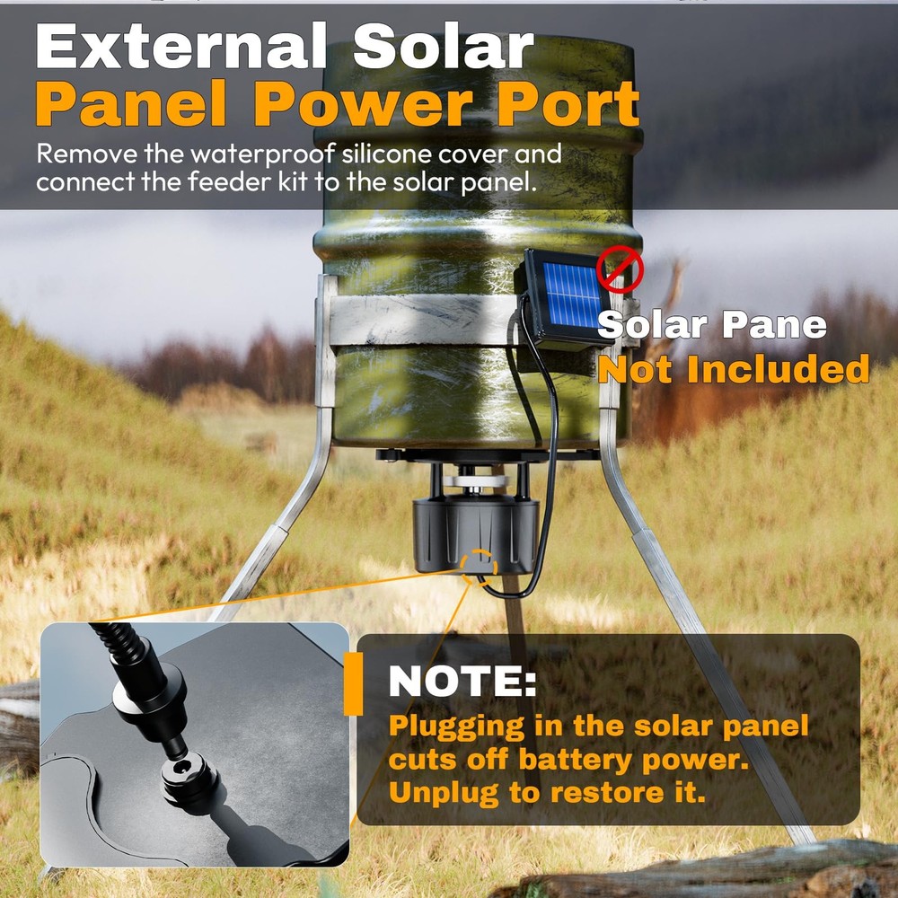 Deer Feeder Kit, 6V Motor & Timer Small-Size Black