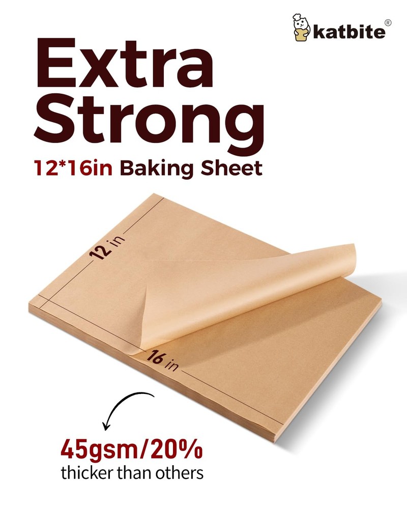 200 PCS 12x16 Inch Unbleached Parchment Paper Precut Flat Baking Sheets