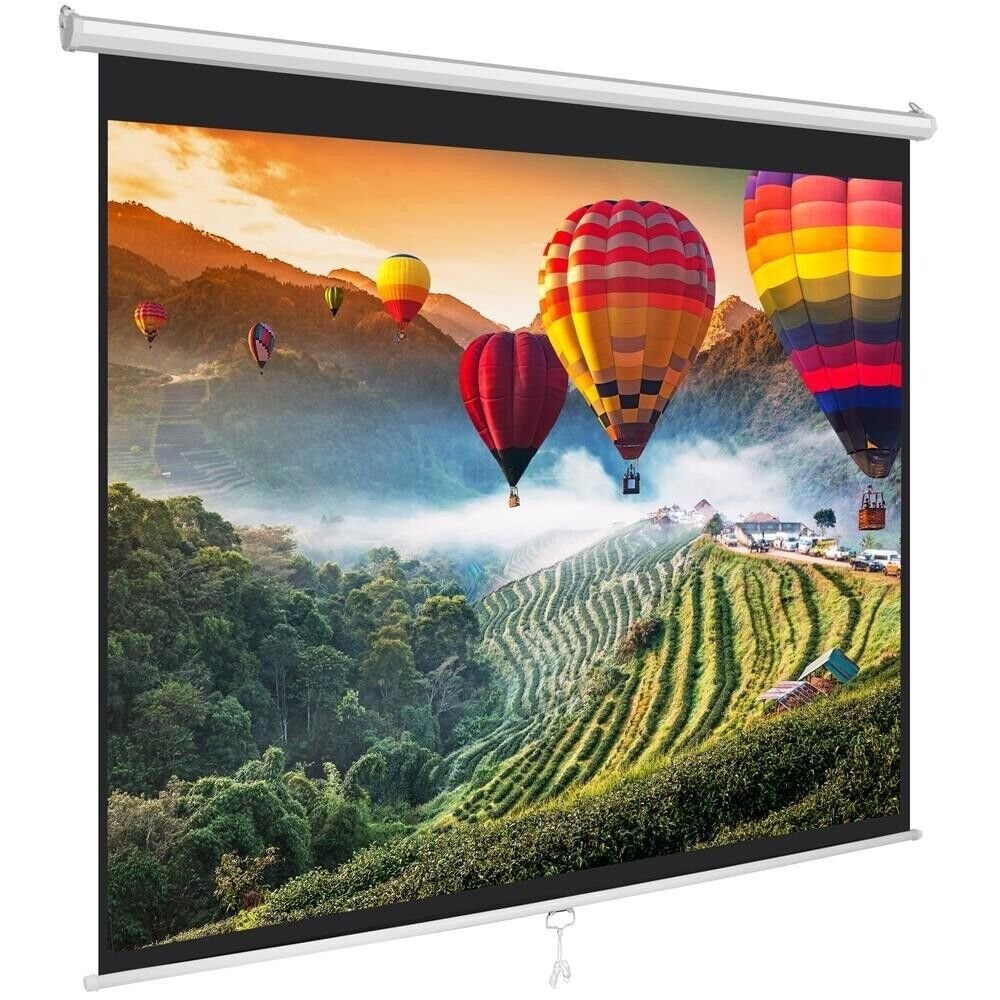 Pyle 84" Roll & Pull Down Manual Projection Screen (50.3"x67.3") White