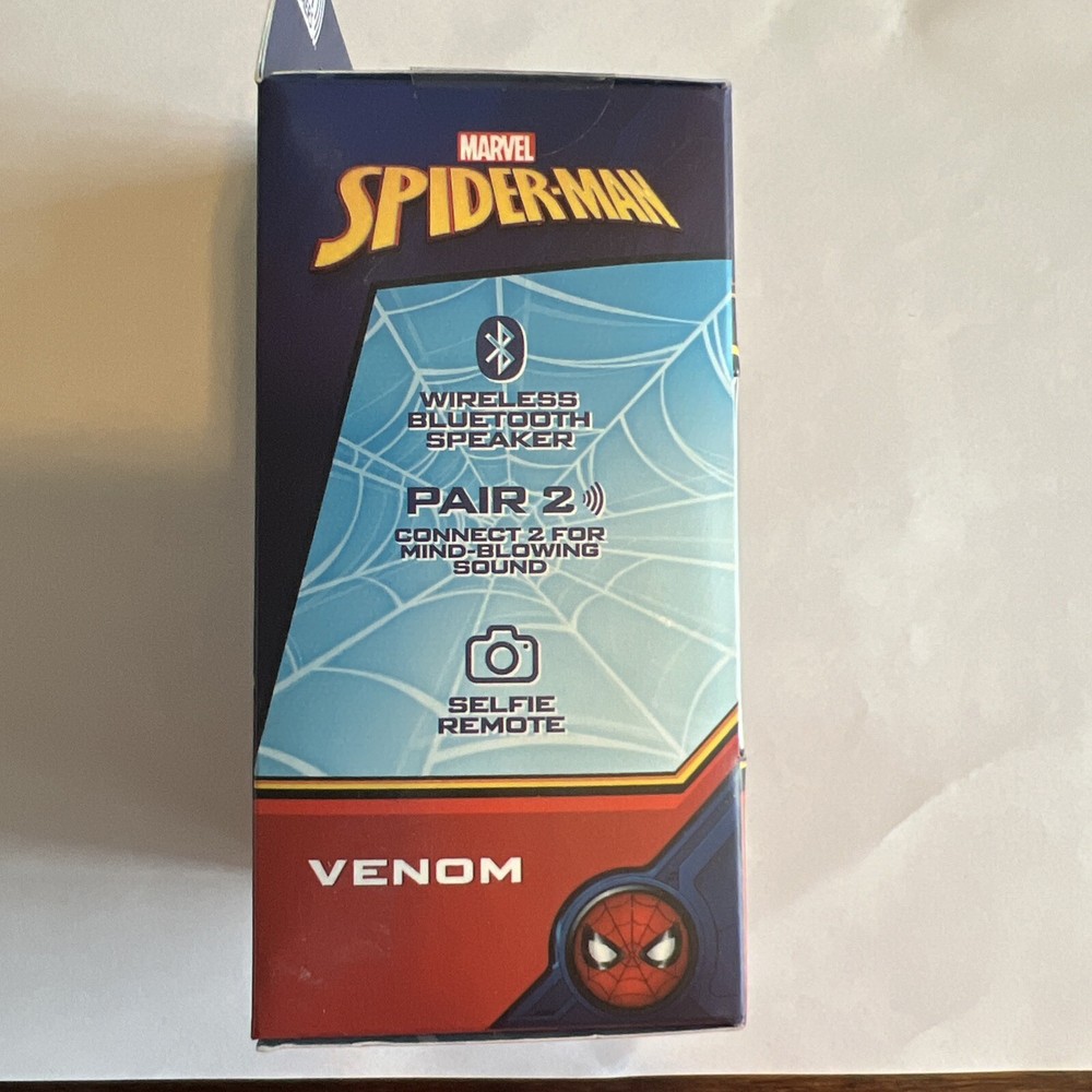 Marvel Spider-Man Venom Bitty Boomers Portable Wireless Bluetooth Speaker