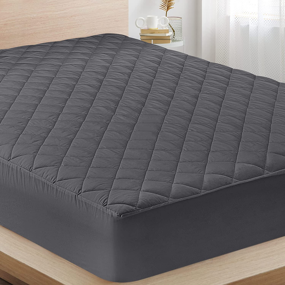 Quilted Mattress Pad Matress Protector Microfiber Bed Cover Fitted Deep Pocket