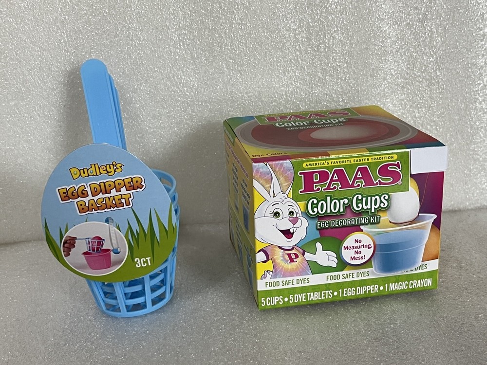 Paas Easter Bundle Egg Coloring Color Dye Kit Plus 3 Egg Dipper Baskets New