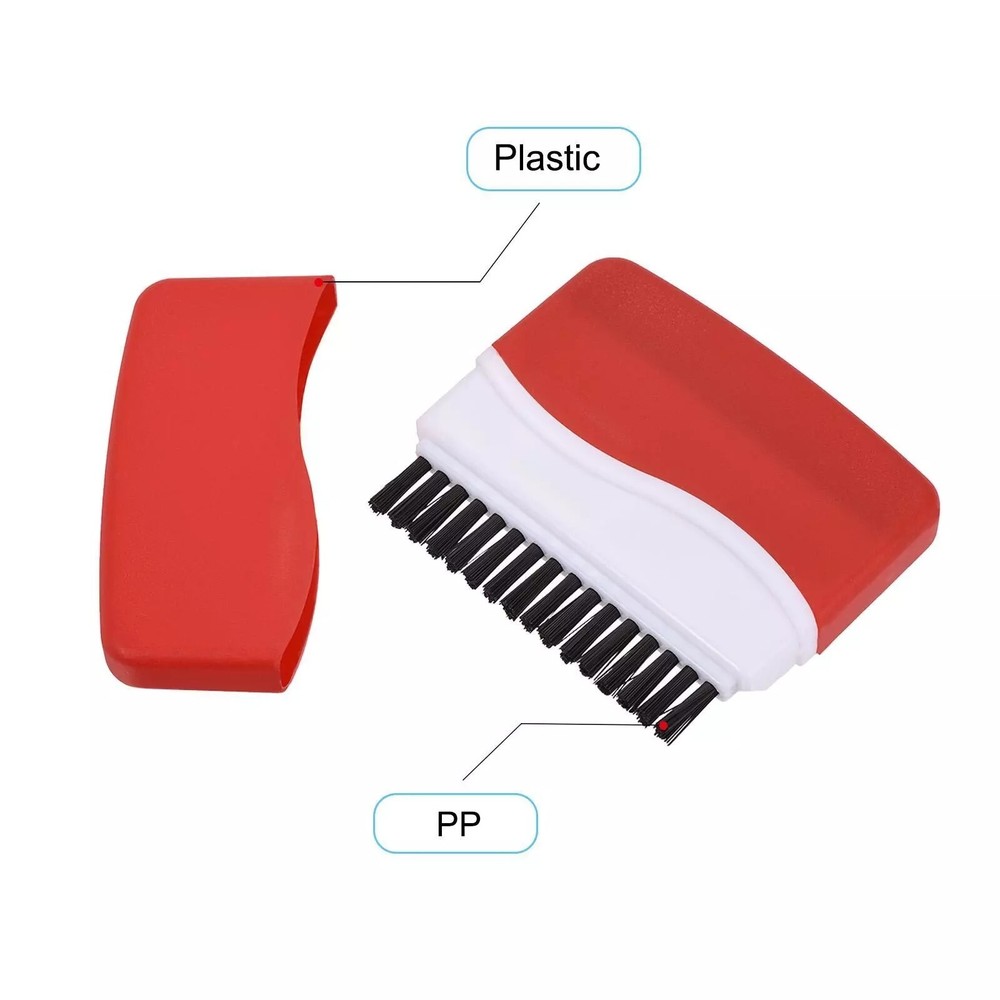 Computer Screen Cleaner Double Head Keyboard Cleaning Brush Red New