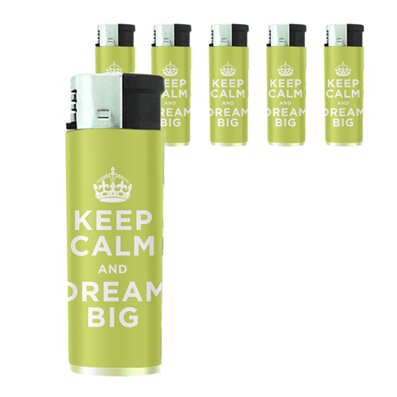 Keep Calm D1 Set of 5 Electronic Butane Lighter