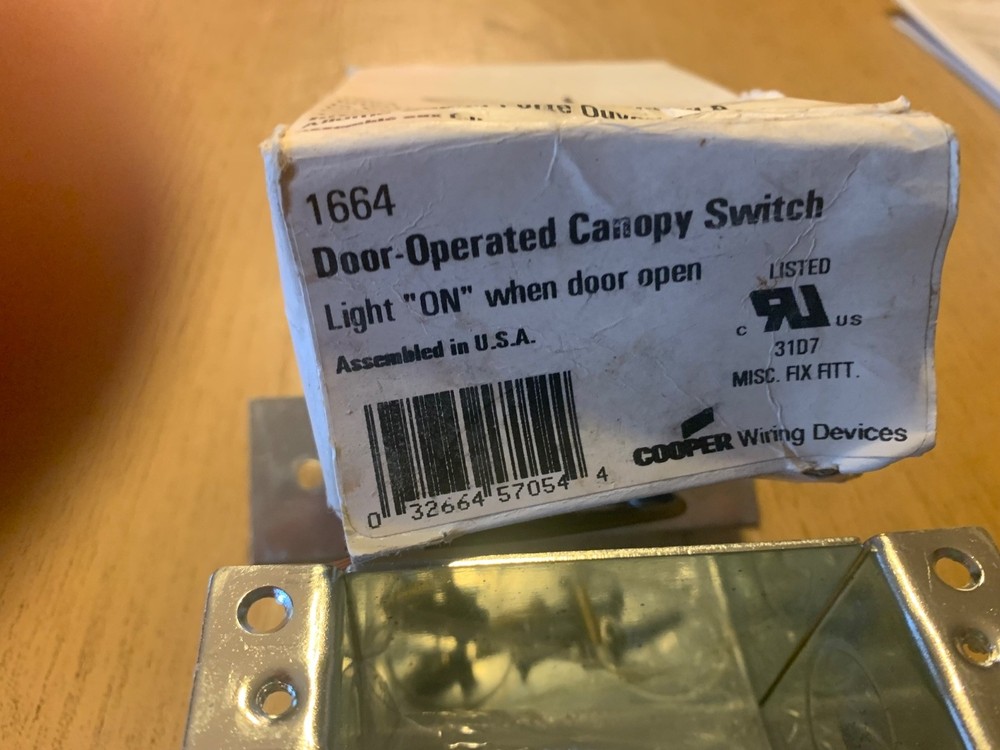 Cooper Door operated canopy switch