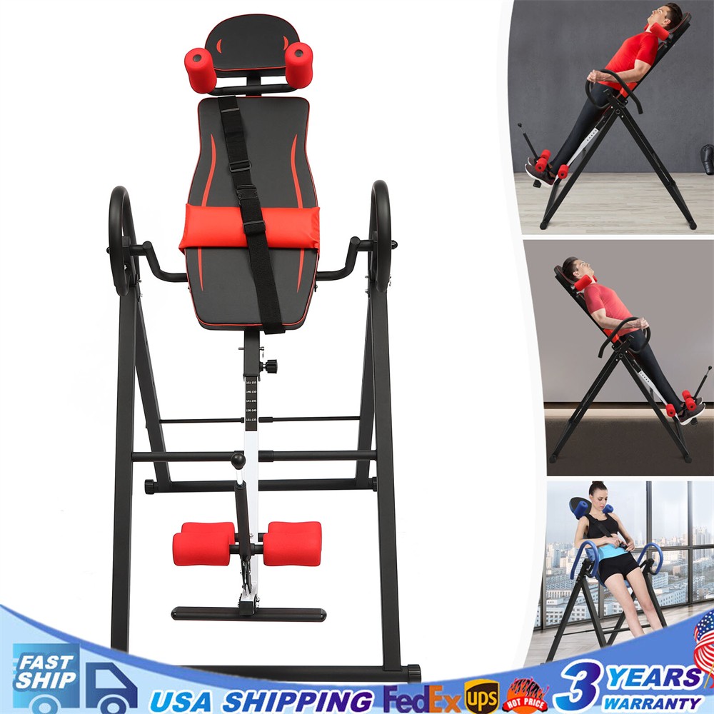 Inversion Table Heavy Duty Hang Upside Down Gravity Back Therapy Pain Relief New