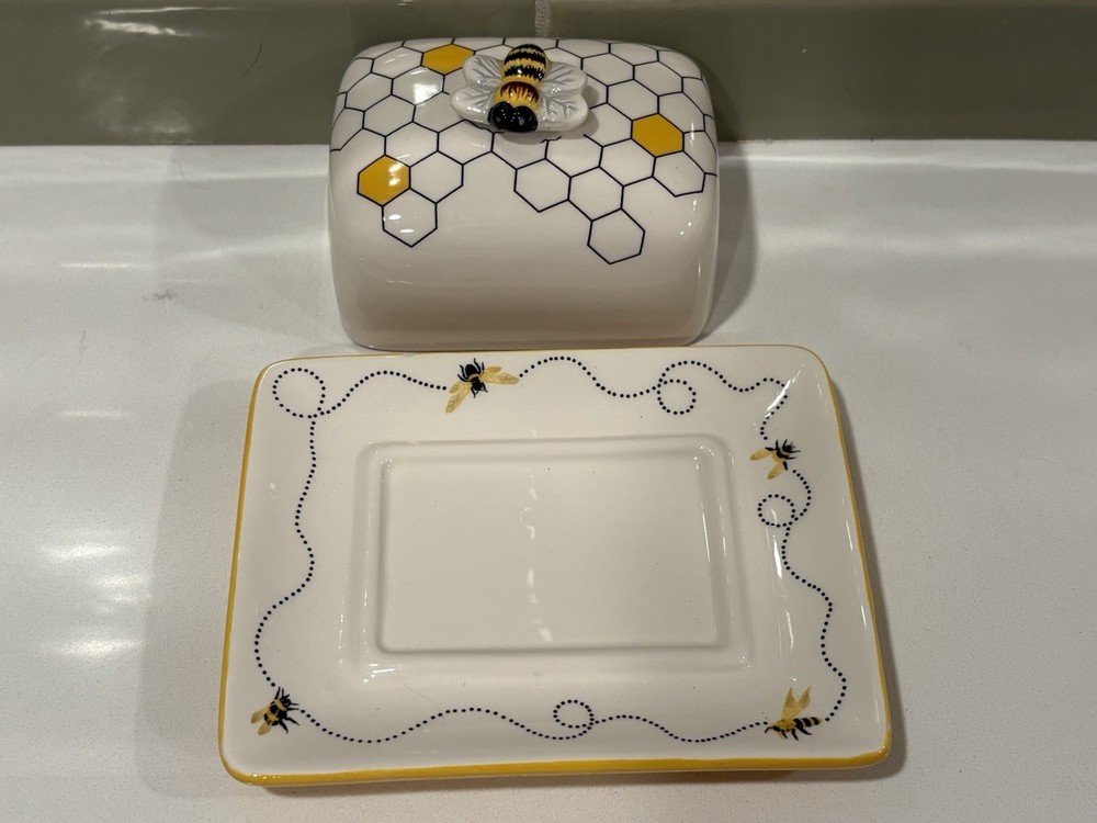 Ceramic Bee Butter Dish
