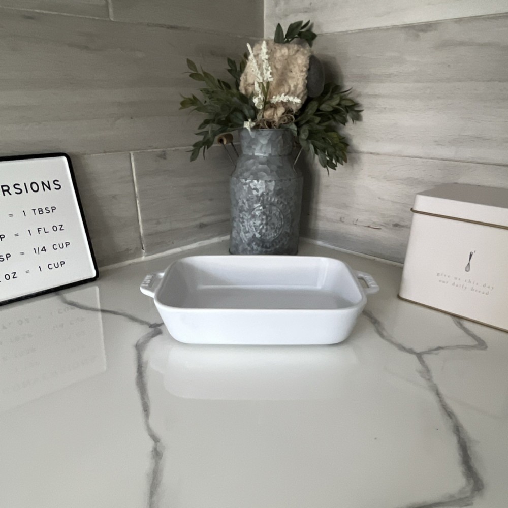 Staub Ceramic Rectangle Baking & Roasting Dish White