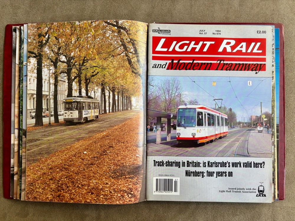 Light Rail And Modern Tramway Magazines 1994 Complete 12 Issues in Binder (A56)