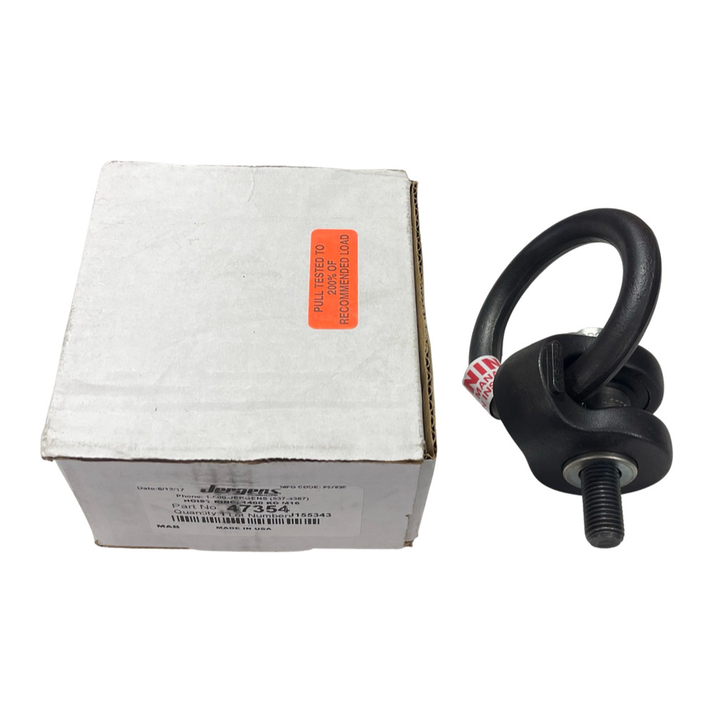 Jergens Traditional Side-Pull Hoist Ring 1400 kg Load Capacity M16 Ã— 2.0 Thread