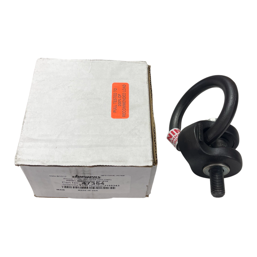 Jergens Traditional Side-Pull Hoist Ring 1400 kg Load Capacity M16 Ã— 2.0 Thread