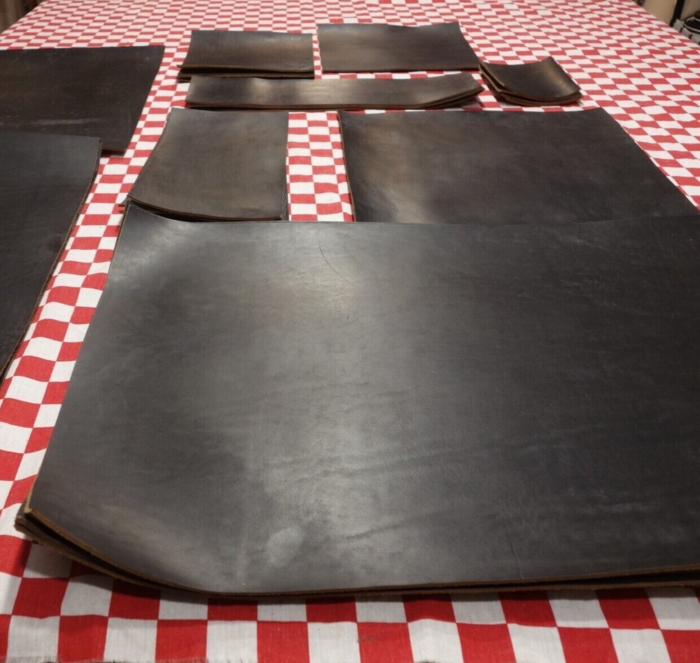 HORWEEN NAVY BLUE CHROMEXCEL LEATHER CUTS,5-6 OZ. VARIOUS SIZES , SELECT YOURS.