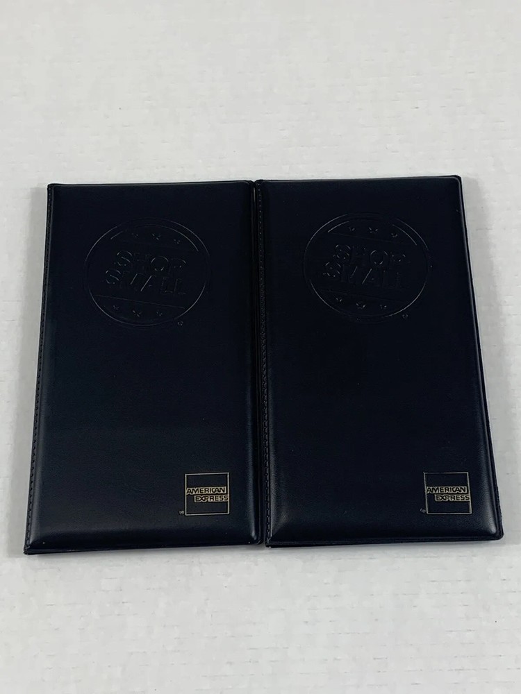 (LOT 2) New Double Panel American Express Restaurant Check Presenters Black
