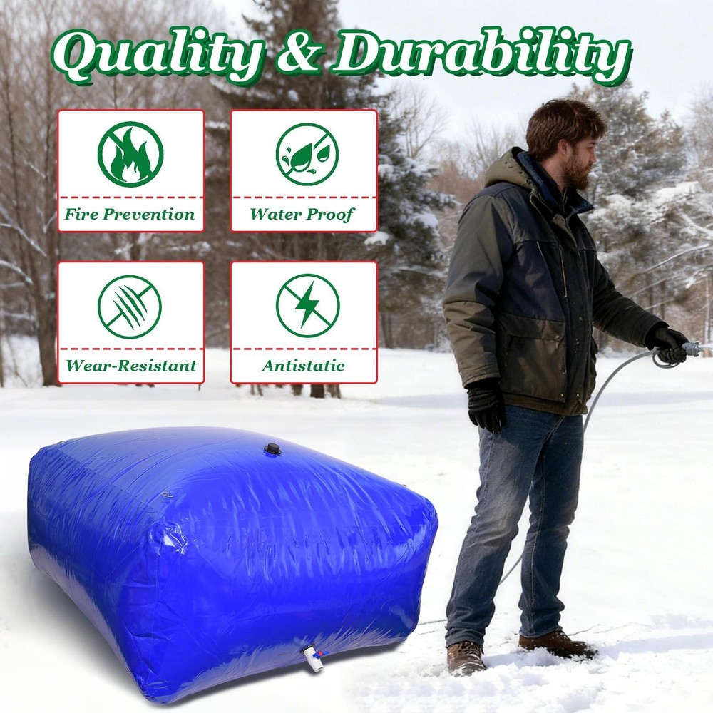 1056 Gal Foldable Water Storage Container, Durable PVC Material
