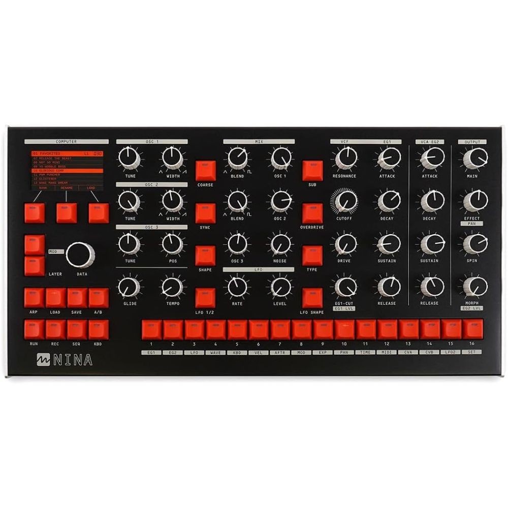 NINA 12 Voice Analog Polyphonic Synthesizer with Motorized Controls