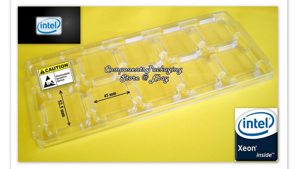 6 - Socket 2011 Tray Holder for Intel Xeon E5 E7 CPU Processors - Fits 60 CPU's