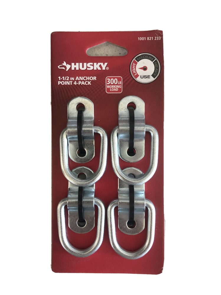 Husky 1-1/2” Anchor Point 4-Pack 300lbs. Working Load