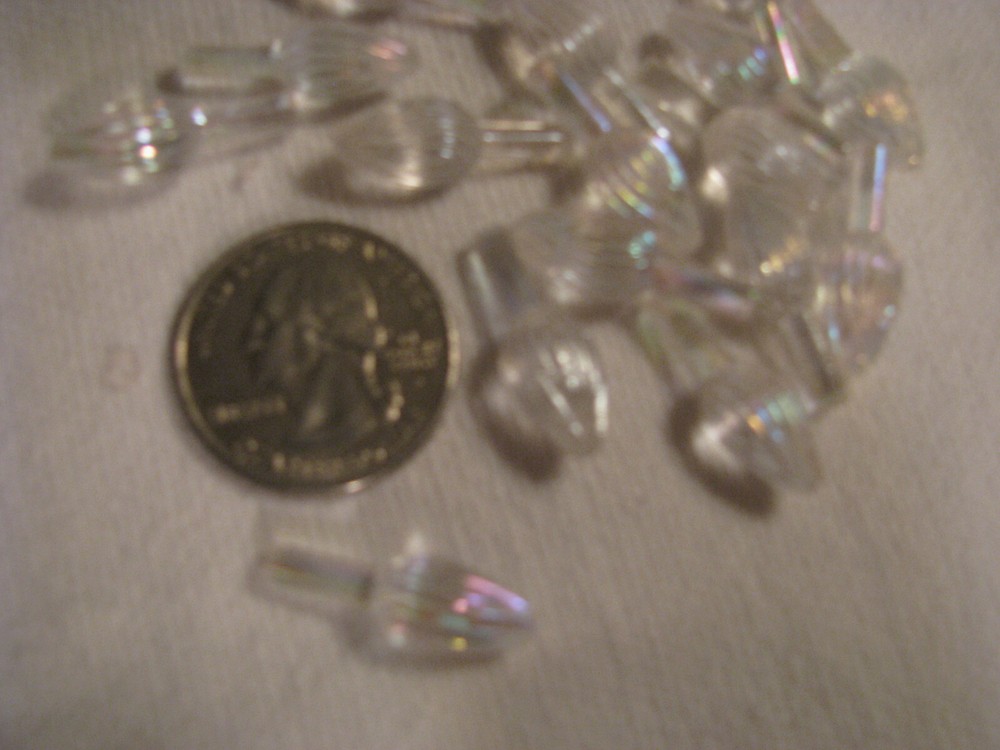 18 Replacement Opalescent Plastic "Light Bulbs 7/8" L Ceramic Christmas Trees