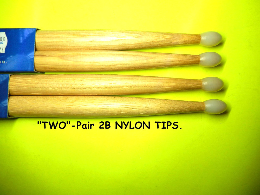 VATER 2B NYLON TIP Drumsticks, TWO PAIR