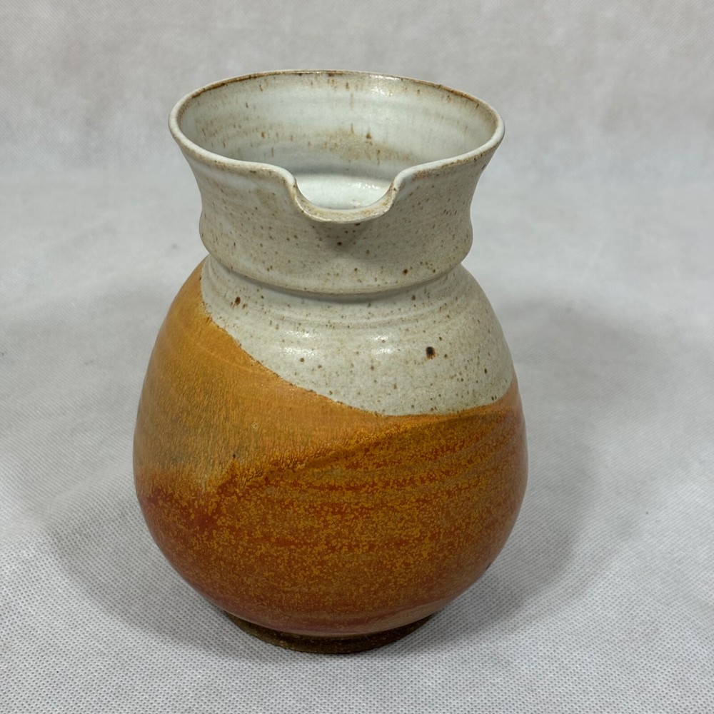 Signed Studio Pottery Multi-Color Pitcher 7"