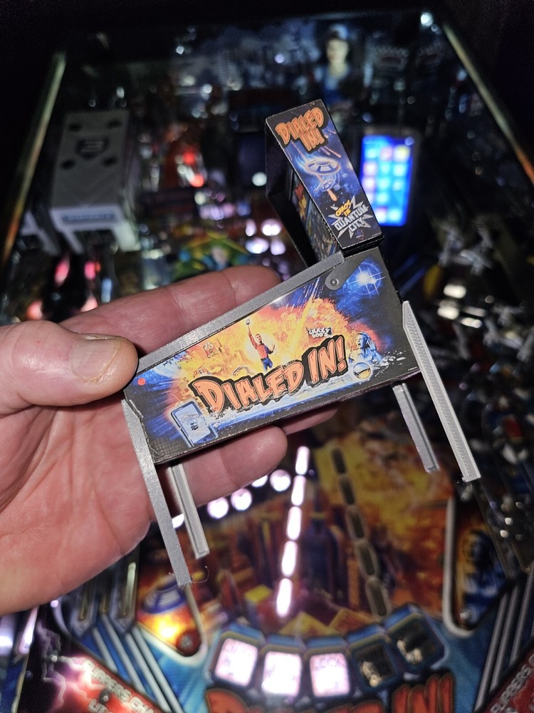 Miniature Replica “Dialed In” Pinball Machine Mini Scale Model, Keepsake, Trophy